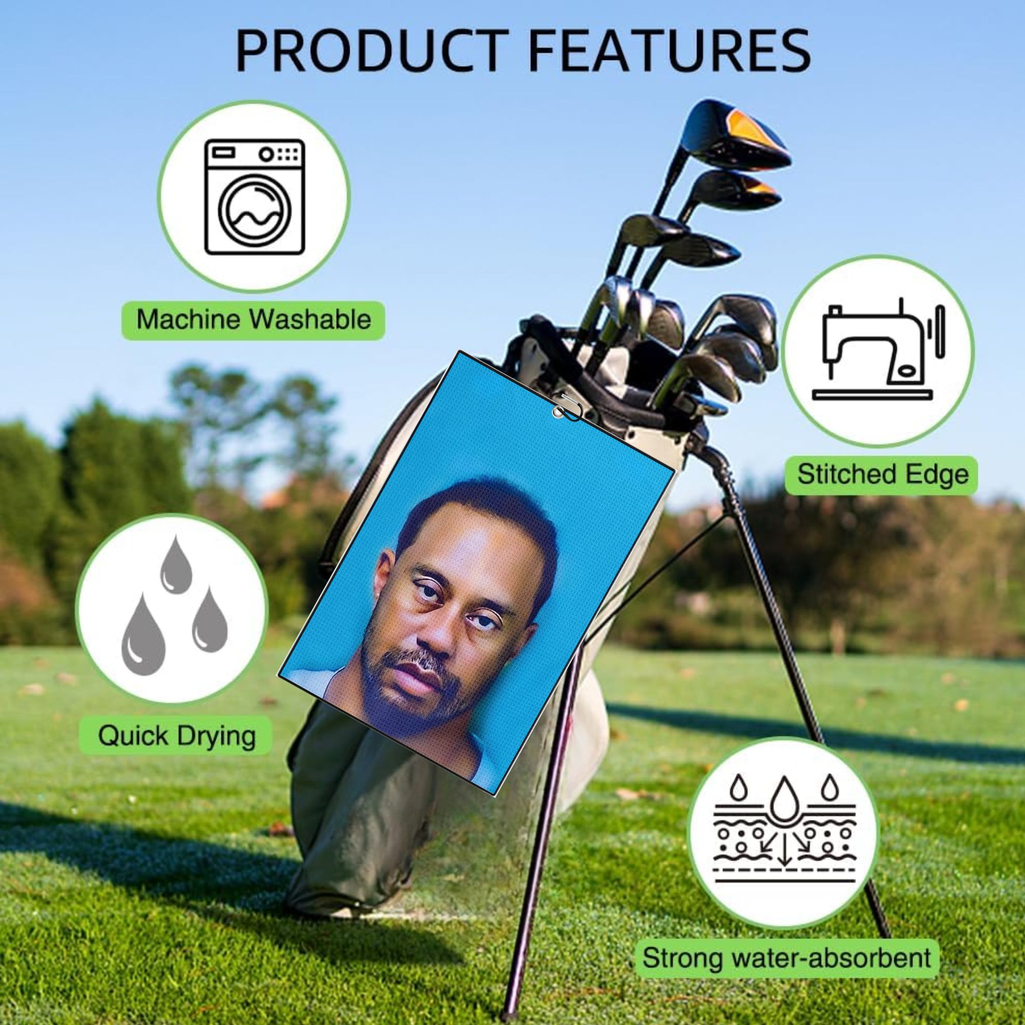 2 buah Handuk Golf Premium Mic - Golf Towel Waffle ulasan dan harga