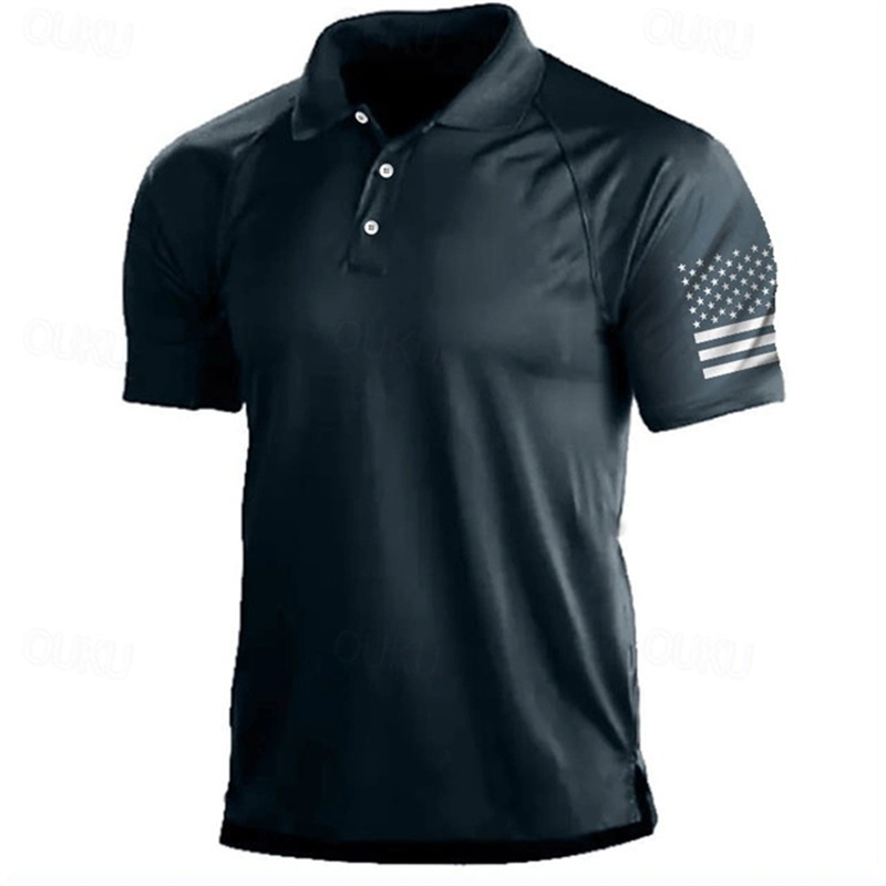 Kaus Polo Pola Bendera AS Gamb - Golf Equipment For Sale ulasan dan harga