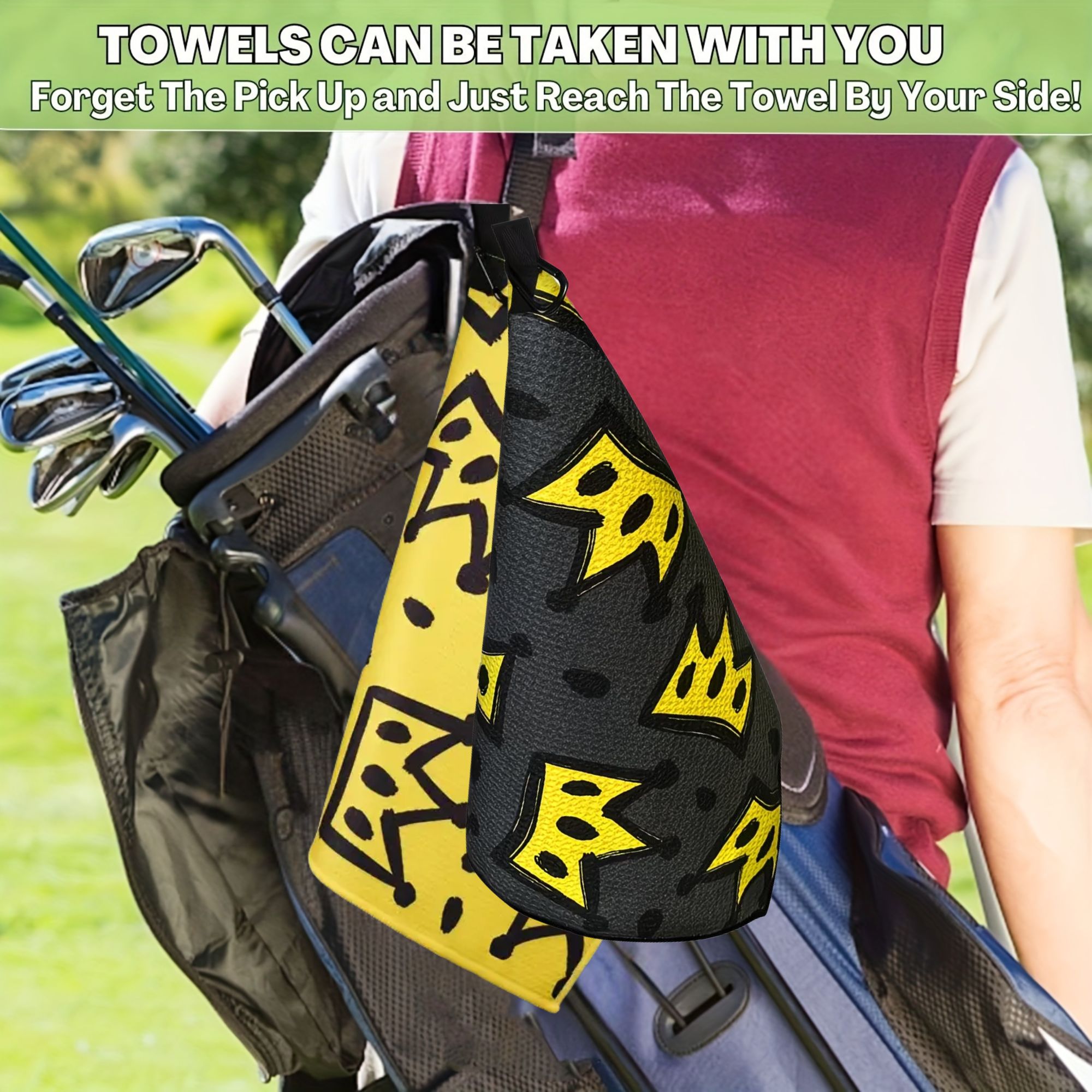 2 buah Handuk Golf Besar King  - Golf Towel Waffle ulasan dan harga