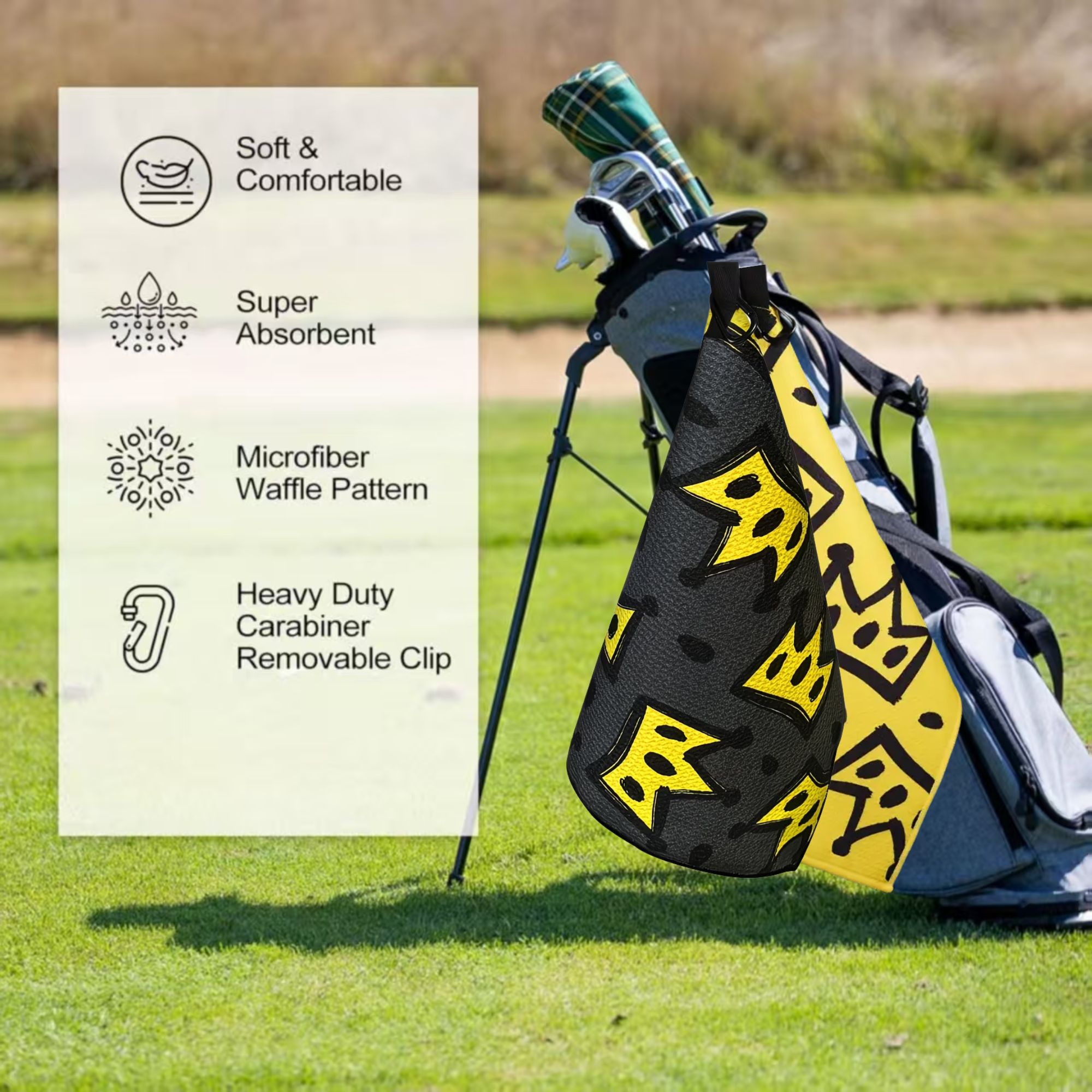 2 buah Handuk Golf Besar King  - Golf Towel Waffle ulasan dan harga