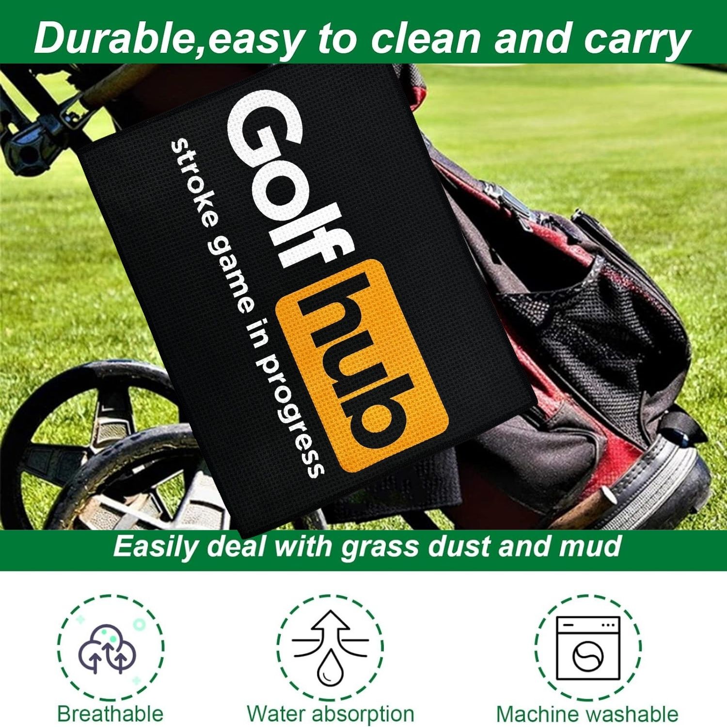 Handuk Golf Premium Mikrofiber - Golf Towel Waffle ulasan dan harga