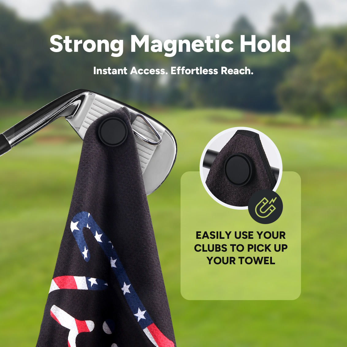 Handuk Golf Magnetik Bendera A - Golf Towel Waffle ulasan dan harga